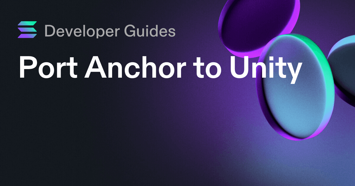 Port Anchor to Unity